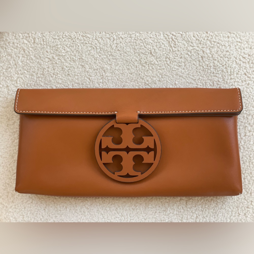 Tory Burch Miller Leather Clutch- NEVER USED